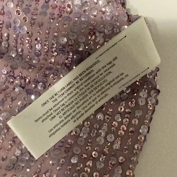 NWT Mac Duggal Size 8 Linear Sequin Long Sleeve Evening Dress - Picture 12 of 12